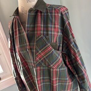 Vintage Intime Cotton Plaid Work Barn Button Down EUC size L